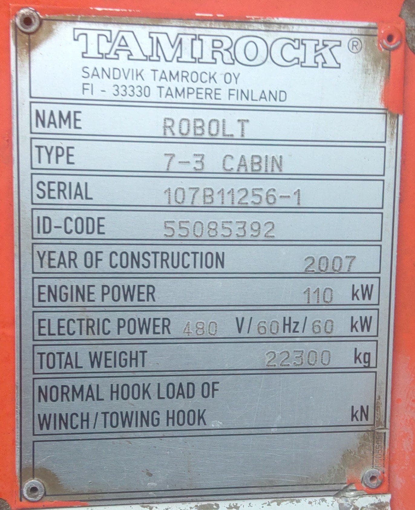 Tamrock Robolt 7-3 Bolter - Image 7