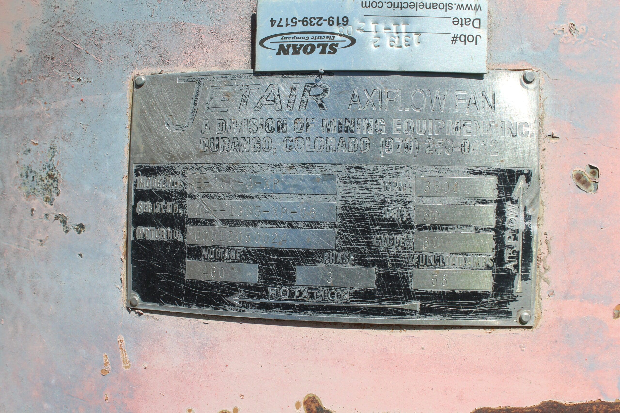 Jet Air Fan - Model E-250-A-XP - Image 2