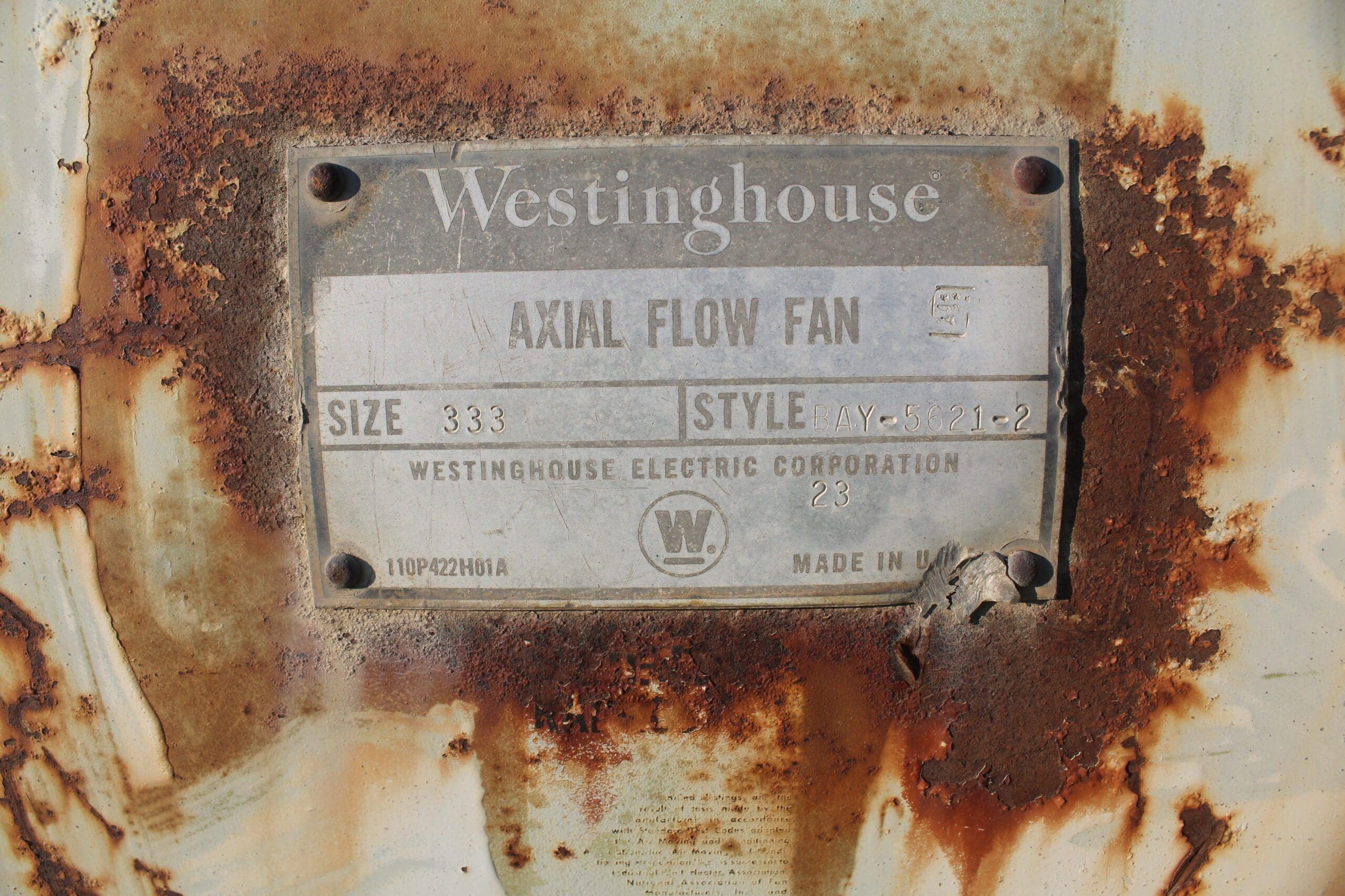 Westinghouse Fan - Model Bay-5621-2 - Image 2