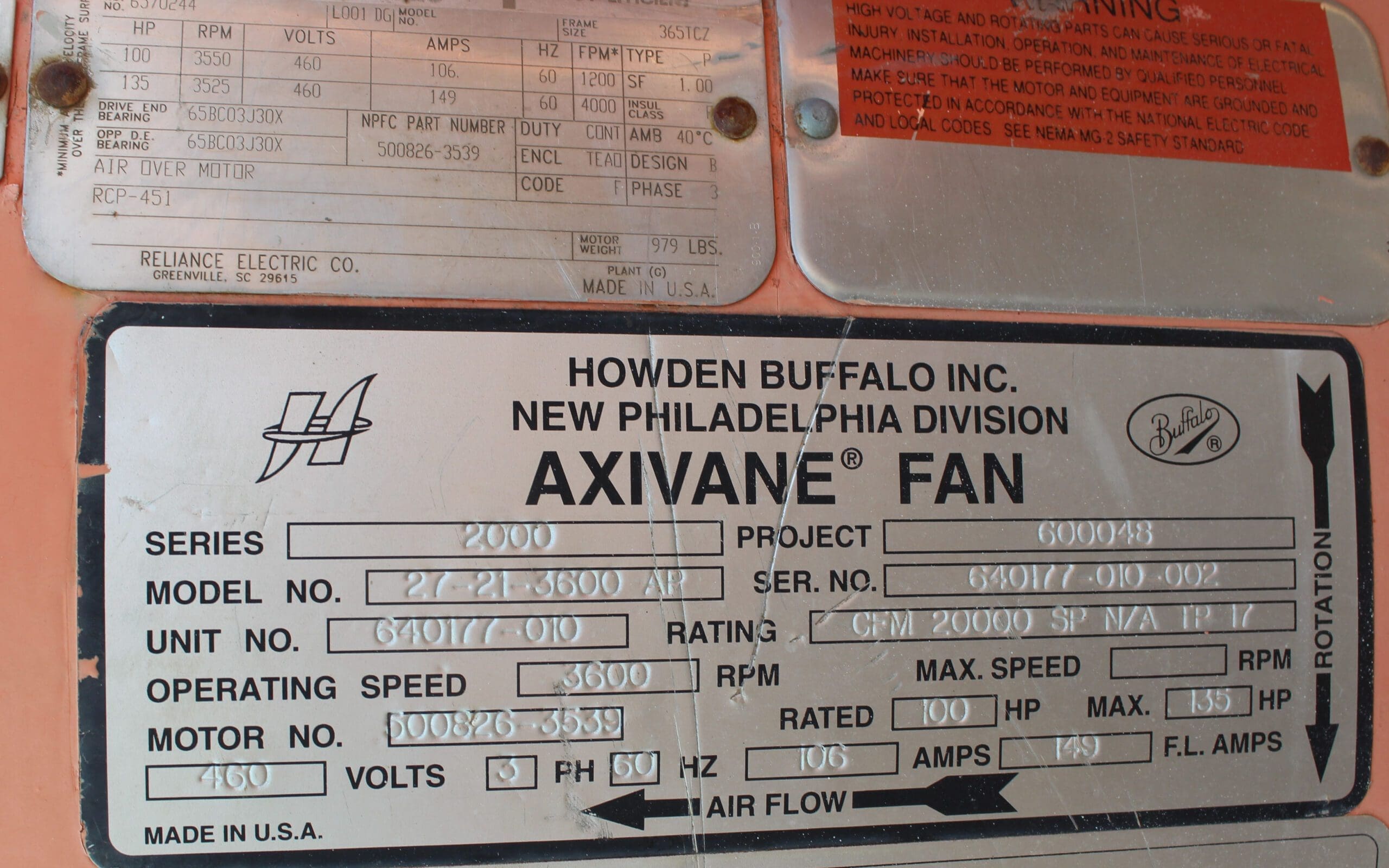 Howden Buffalo Fan - Model 27-21-3600 AP - Image 2