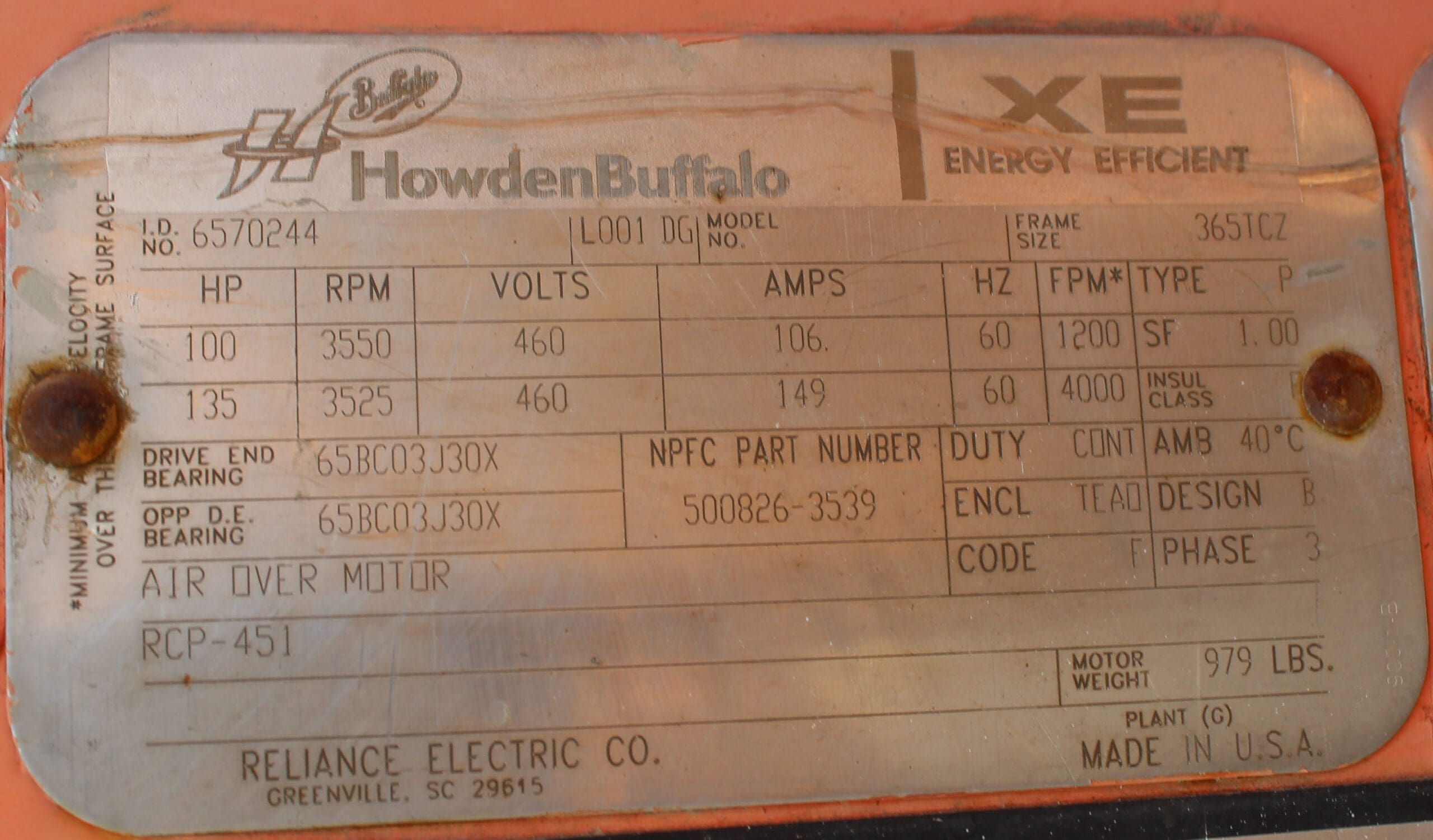 Howden Buffalo Fan - Model 27-21-3600 AP - Image 3
