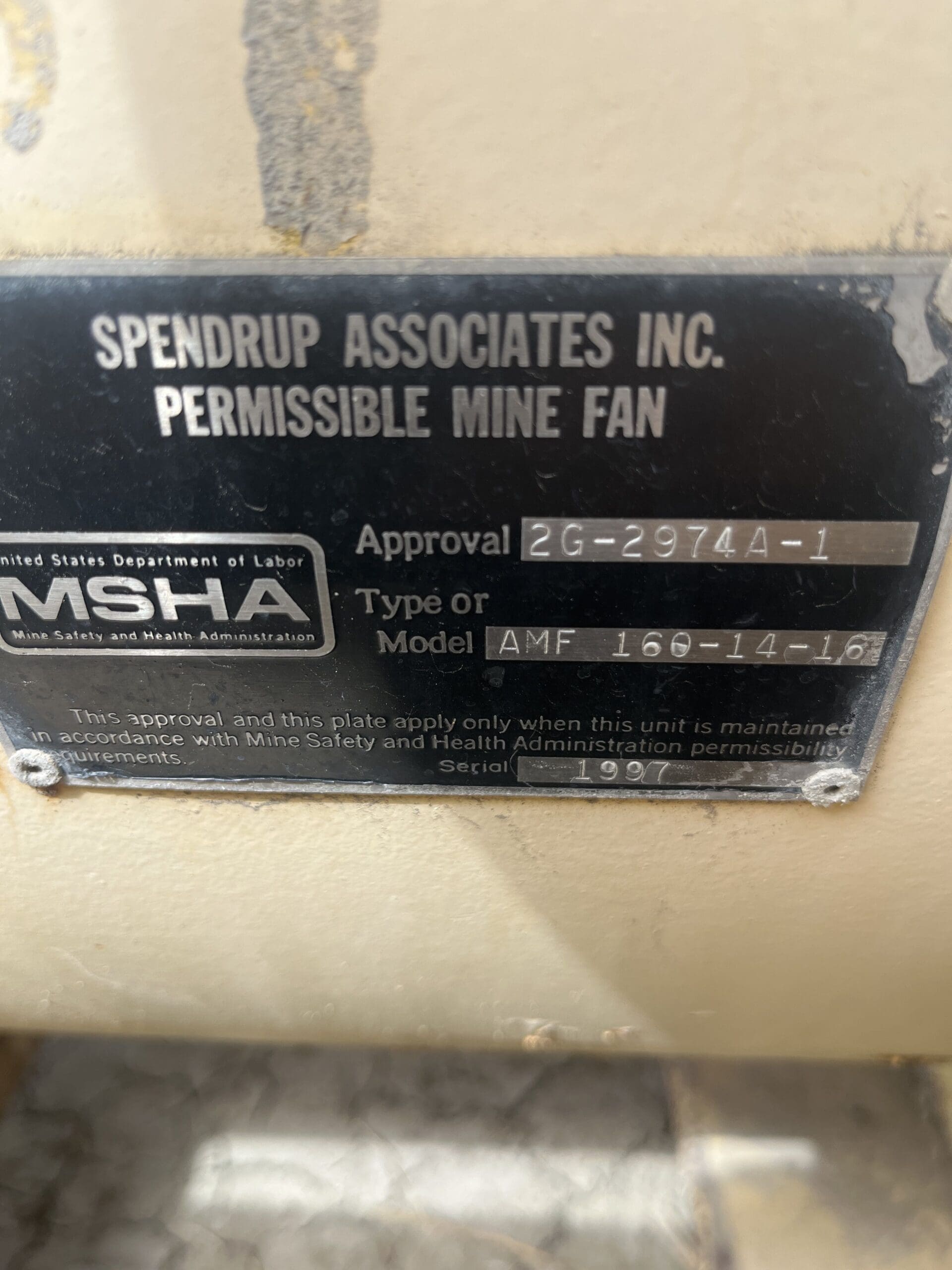 Spendrup Fan - Model AMF-160-30-19V - Image 3